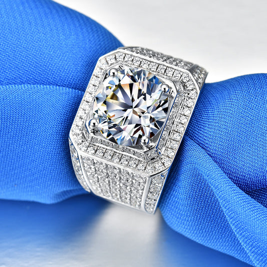 5 Carats Lab Grown Diamond Ring for Men Loforay.com