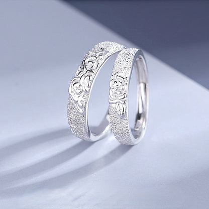 Matching Rose Wedding Bands with Names Engraved