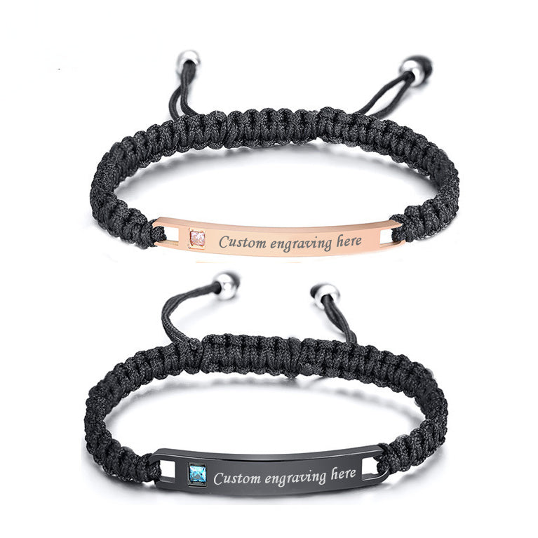 Custom Engravable Matching Bracelets for Couples
