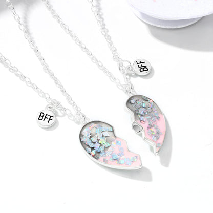 Connecting Half Hearts Best Friends Jewelry Gift Set