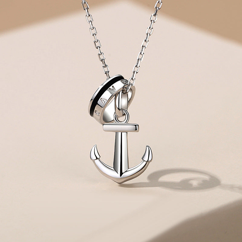 Buy Anchor Necklace for Men, Men's Anchor Necklace, Festival Jewelry, Black  String, Bronze Pendant. Gift for Him, Men Jewelry, Nautical Necklace Online  in India - Etsy
