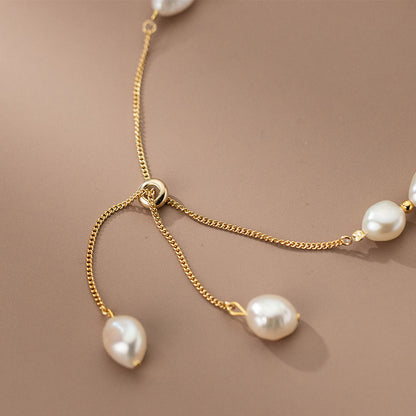 Natural Pearl Charm Bracelet