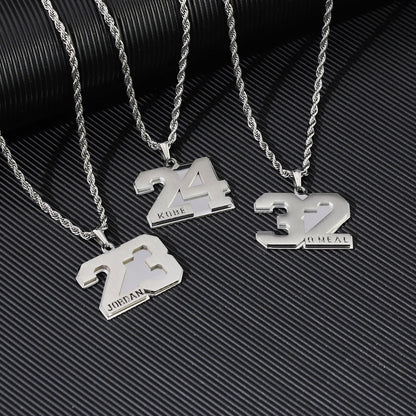 Customized Sports Team Number Name Jewelry