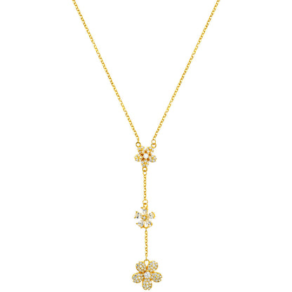 Minimalist Flower Drop Necklace