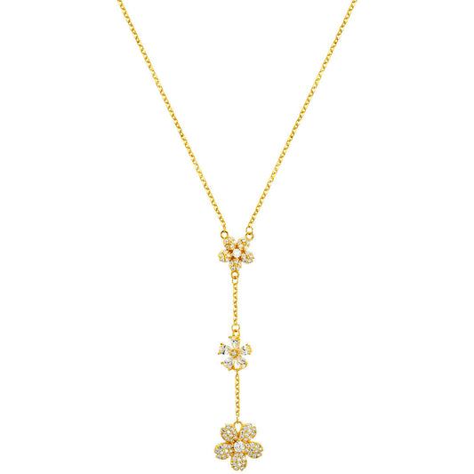 Minimalist Flower Drop Necklace