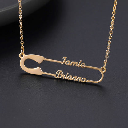 Customized Paperclip Name Pendant Necklace