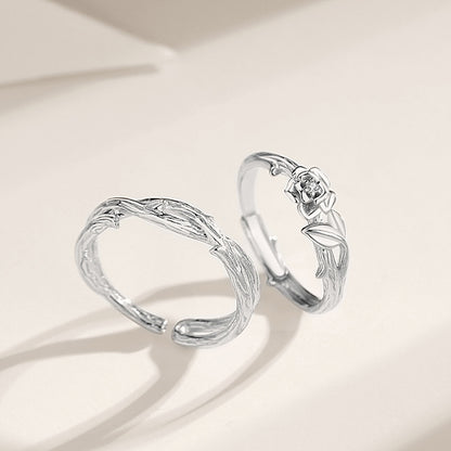 Cute Matching Couple Rings Set Anniversary Gift