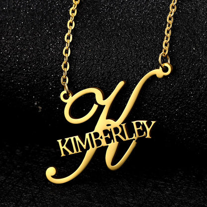 Customized Large 1st Letter Initial Name Jewelry