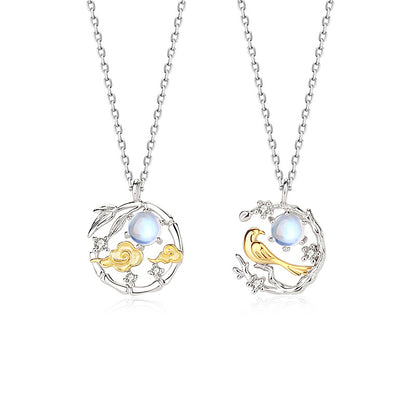 Matching Pair Moonstone Necklaces for Couples
