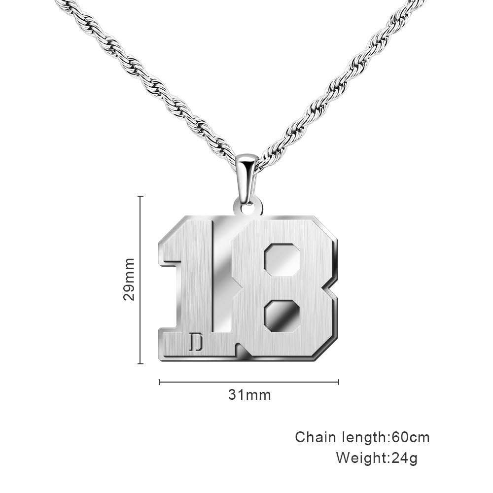 Customized Sports Team Number Name Jewelry