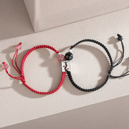 Matching Engravable Couple Bracelets Set