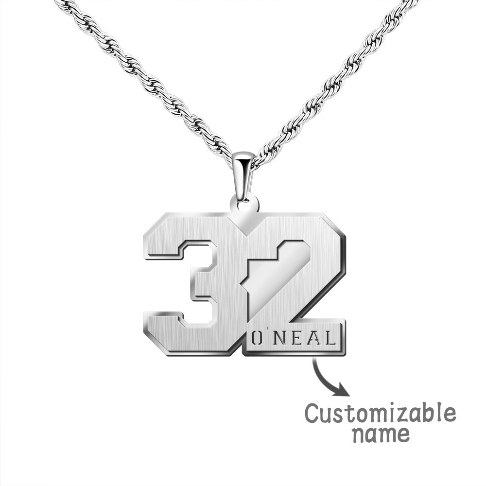 Customized Sports Team Number Name Jewelry