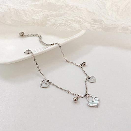 Heart Lock Charm Dainty Bracelet