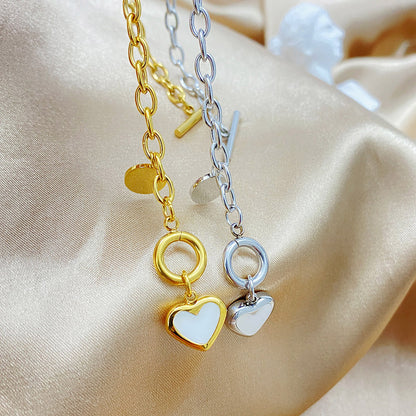 Heart Charm Trending Oval Chain Bracelet