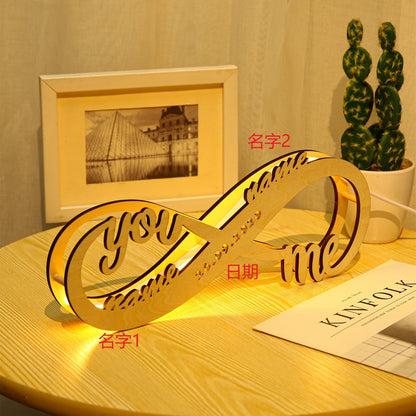 Couple Names Personalized Infinity Lamp Gift