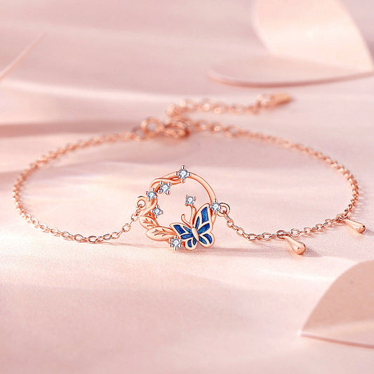 Cute Butterfly Charm Dainty Bracelet