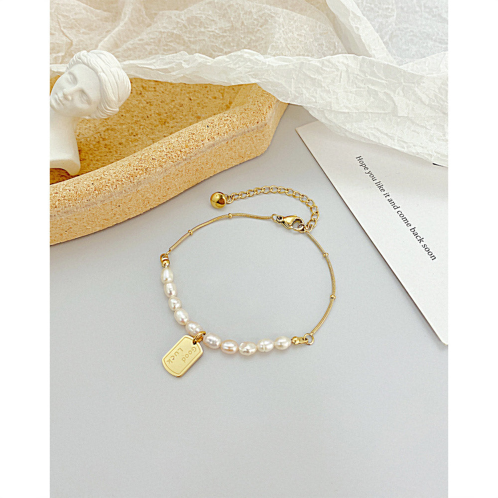 Goodluck Charm Natural Pearl Bracelet