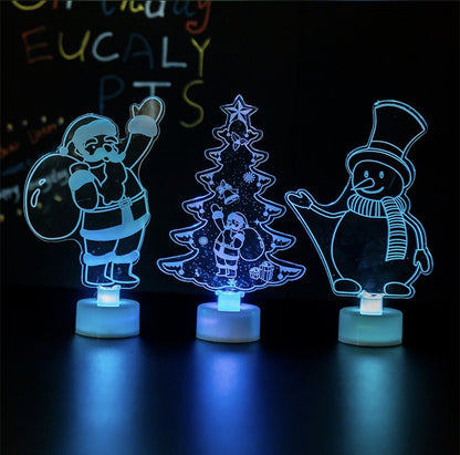 Santa Christmas Tree Acrylic Led Lights