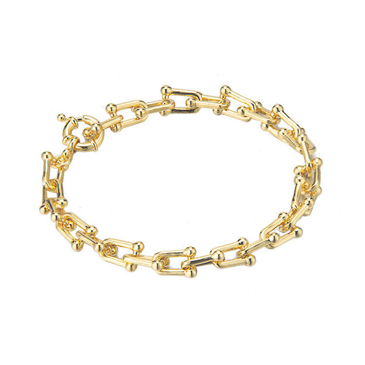U Shaped Chunky Chain Bracelet