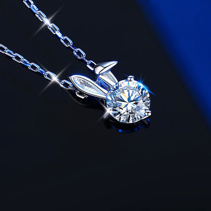 Rabbit Shaped Moissanite Diamond Necklace
