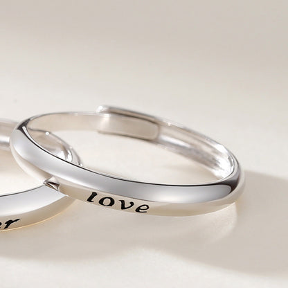 Personalized Forever Love Promise Rings for Couple