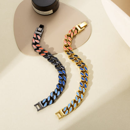 Cuban Chain Matching Couple Bracelets Set