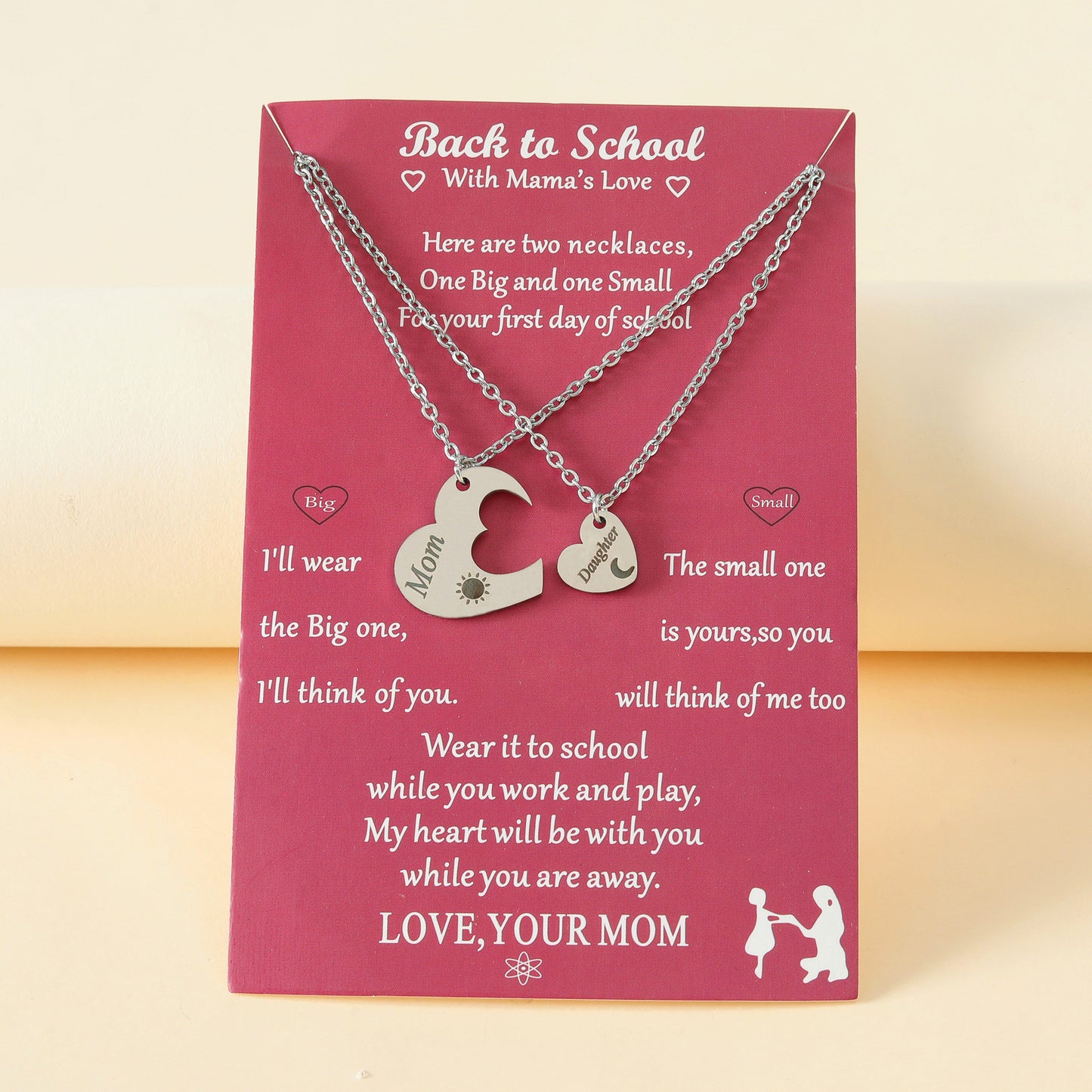 Interlocking Hearts Mommy and Me Back to School Gift