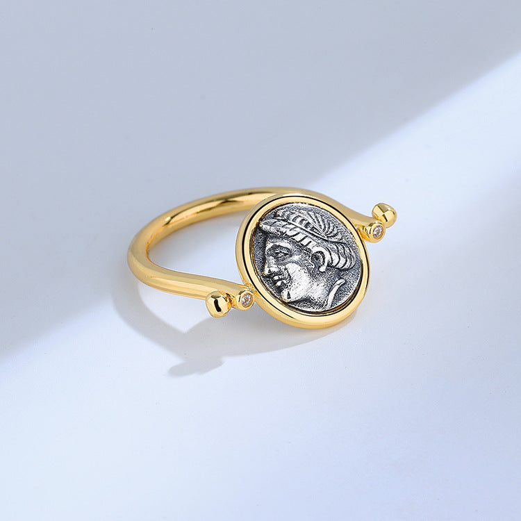 Ancient Greek God Reversible Flip Ring