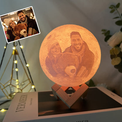 Custom 3D Print Photo Moon Shaped Led Lamp