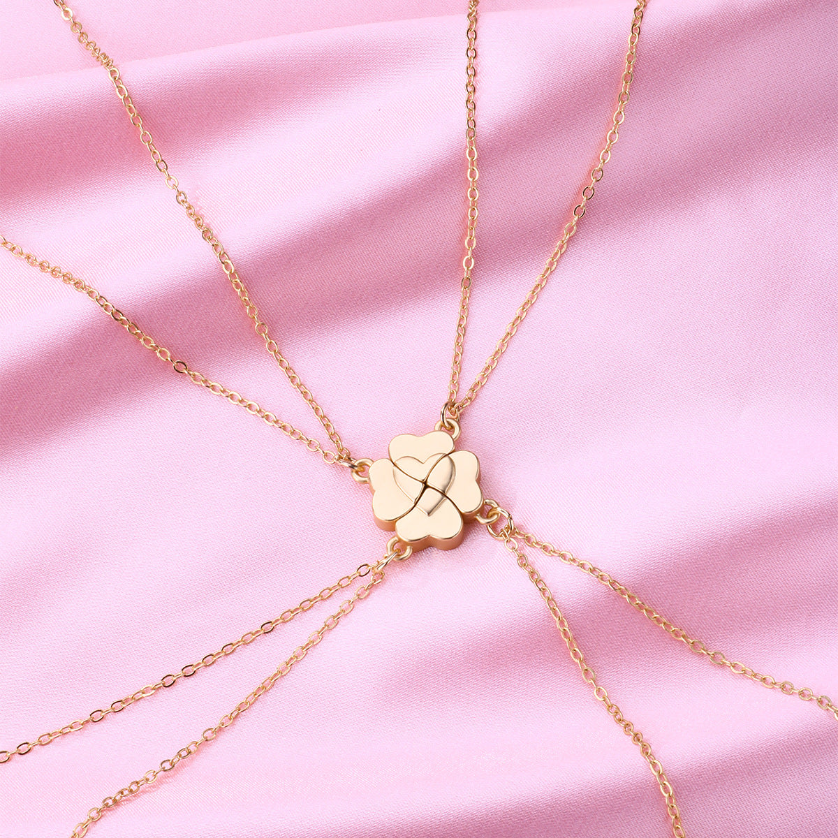 Silver Dainty Clover Necklace, 4 Leaf Clover Necklace Gold Mini Clover  Pendant