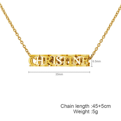 Customized 3d Name Necklace Jewelry