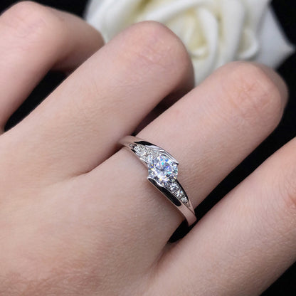 Custom 0.5 Carat Moissanite Diamond Ring for Her