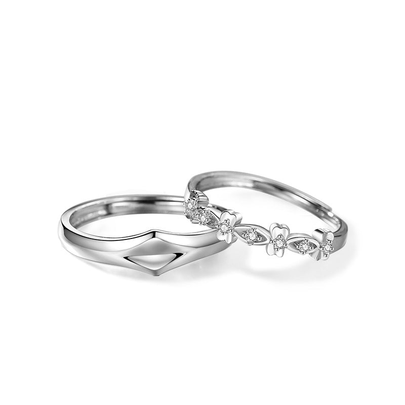 Custom Engraved Matching Wedding Bands for Couple
