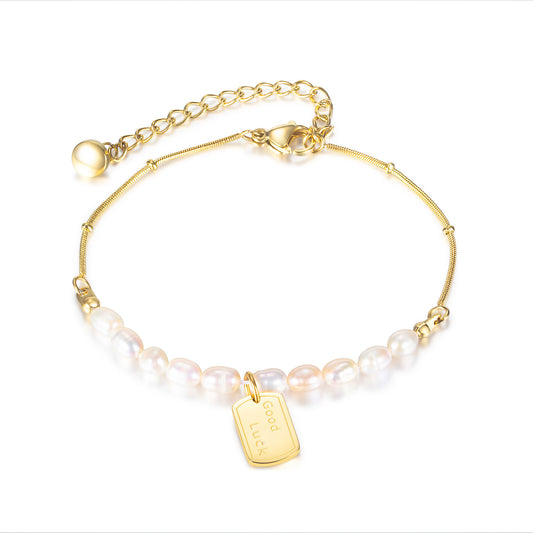 Goodluck Charm Natural Pearl Bracelet