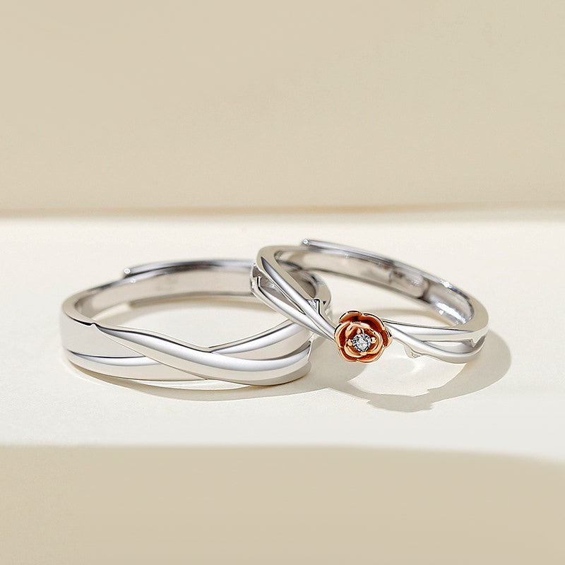 Engraved Matching Wedding Anniversary Rings Set for Two
