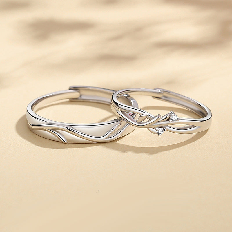 Custom Engraved Matching Promise Rings Set for Two – Loforay