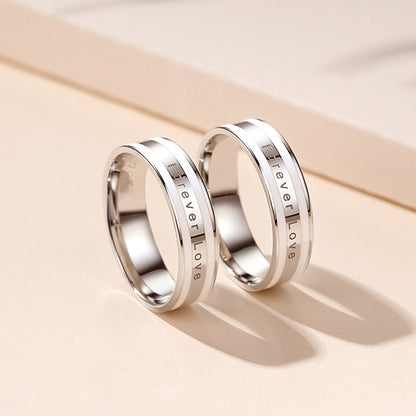Engravable Forever Love Couple Rings Set for Two