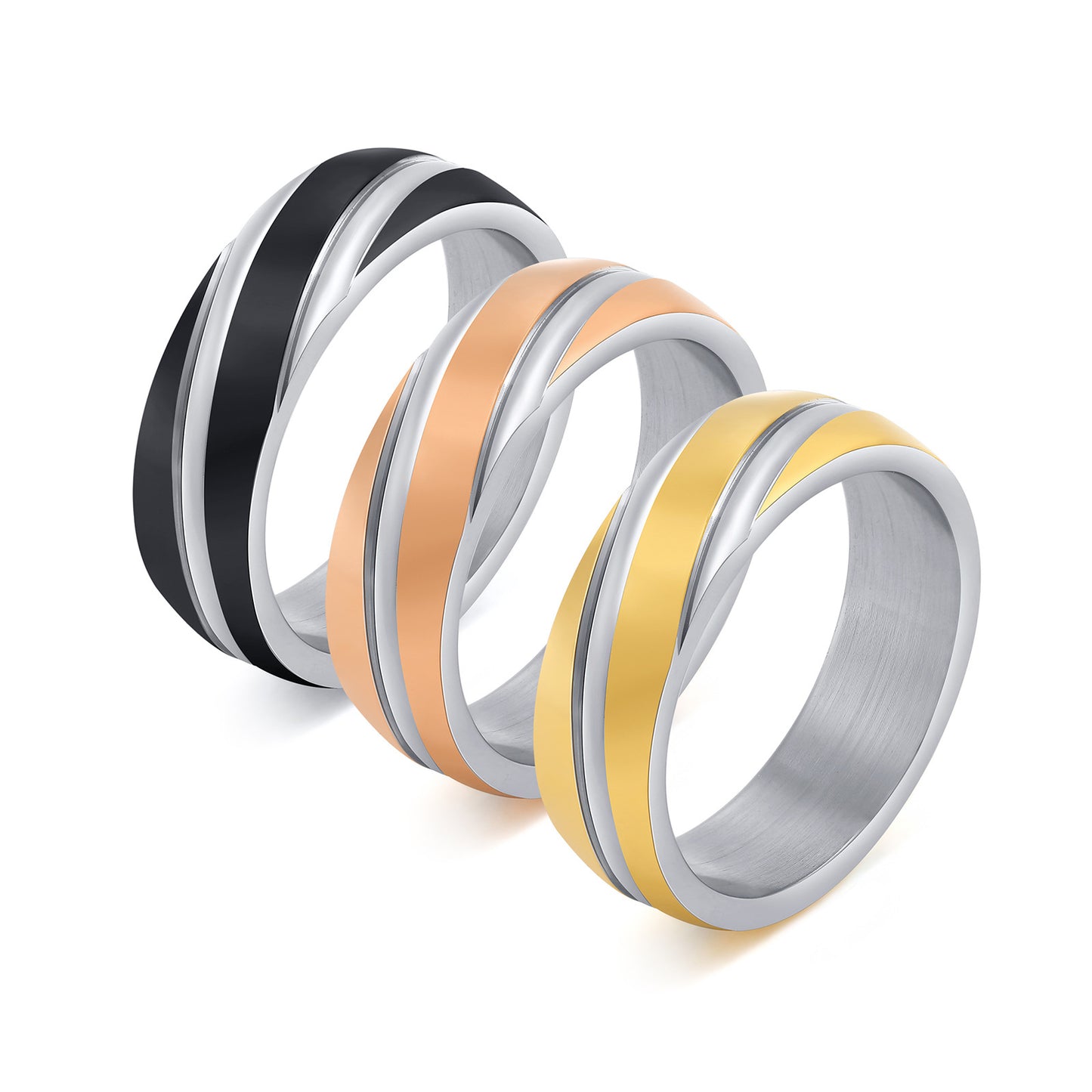 Custom Engraved Swirl Ring for Men