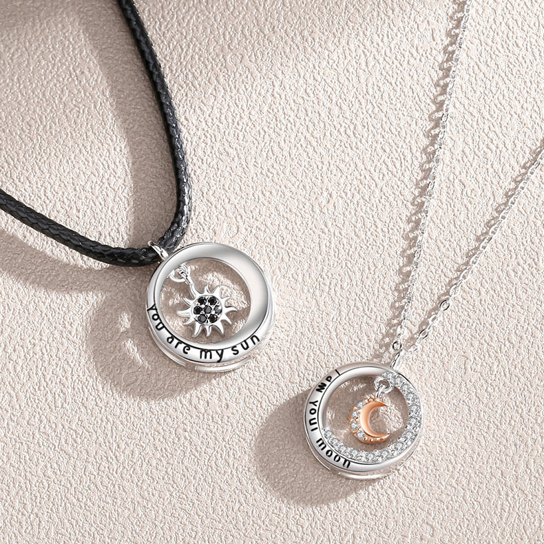 Sun and Moon Promise Necklaces for Couples