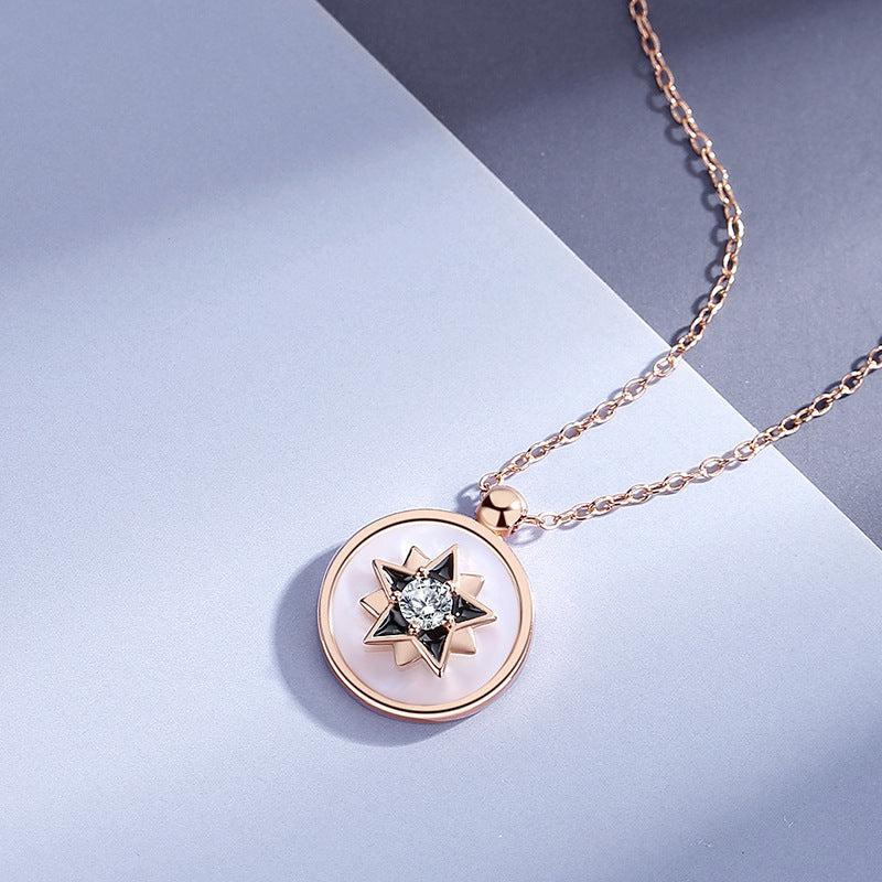 Engravable Fidget Spinning Stars Couple Necklaces Set