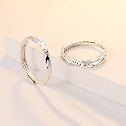 Custom Matching Swirl Rings Set for Couples
