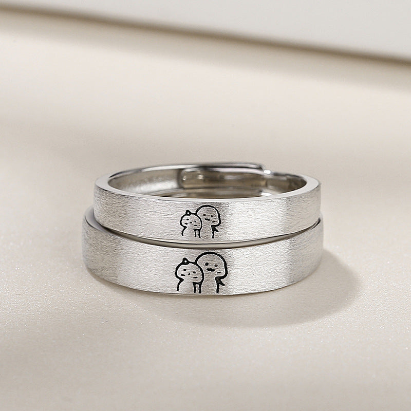 S925 Couple Promise Ring Set – The Happy Soul