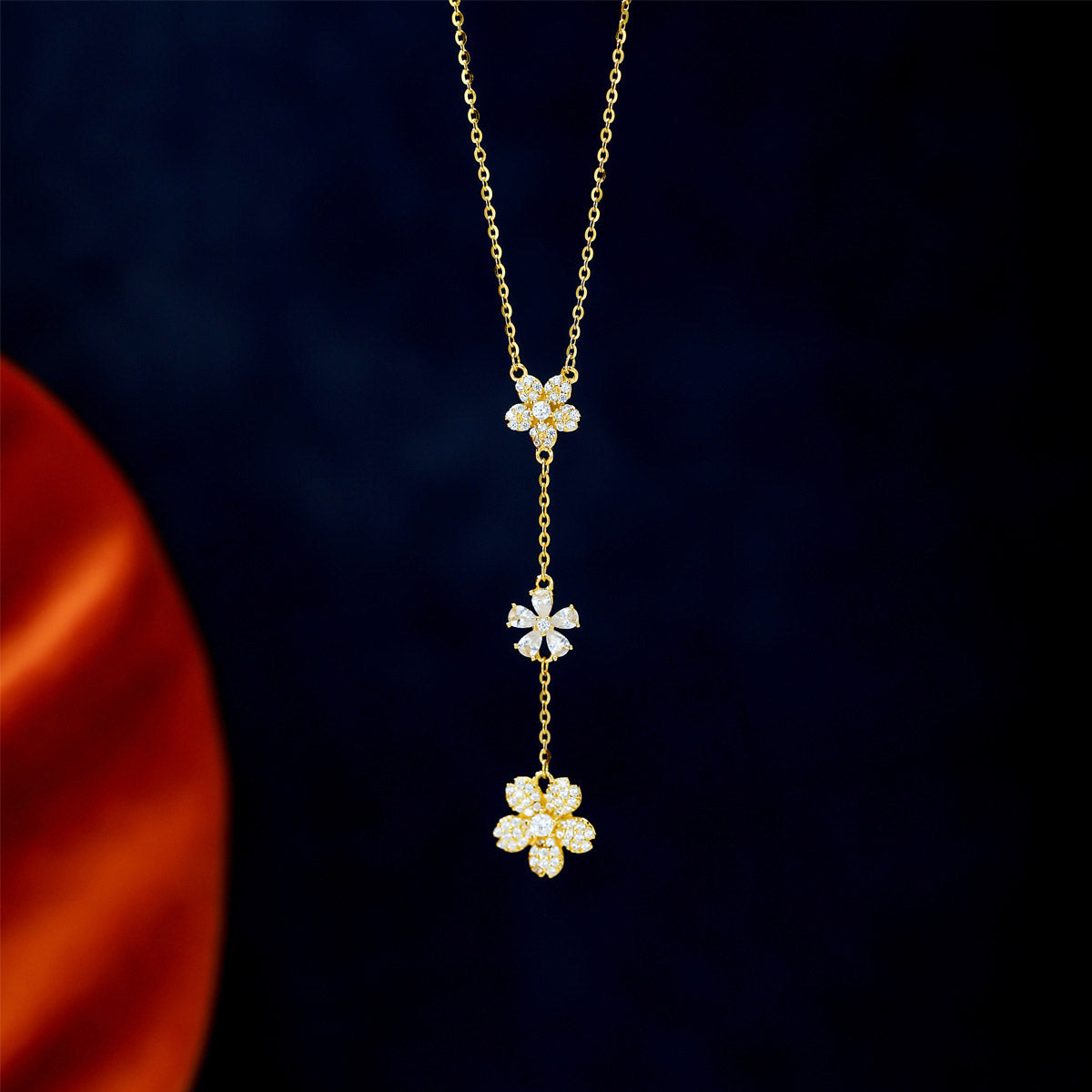 Minimalist Flower Drop Necklace