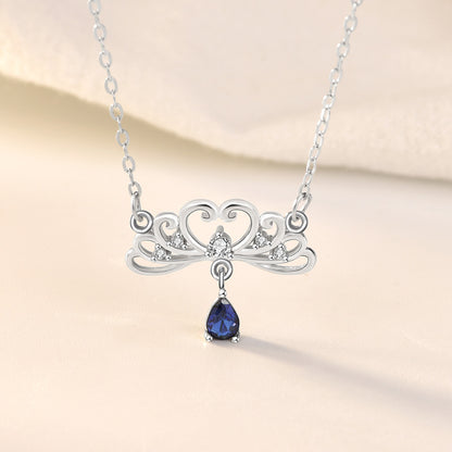 King Queen Crown Necklaces Set for Couples