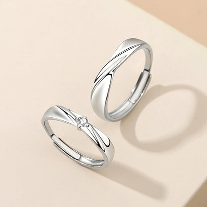 Engravable Matching Swirl Wedding Rings for Two