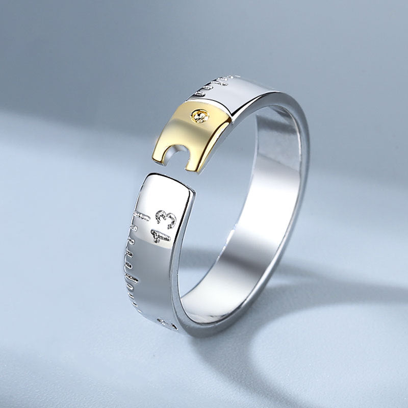 Cute Matching Wedding Rings Set Sterling Silver