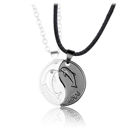 Magnetic Eternal Love Coin Necklaces Set for Couples