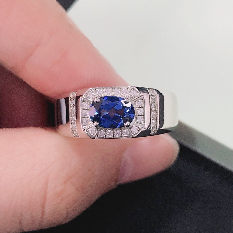 1 Carat Lab Grown Sapphire Ring for Her