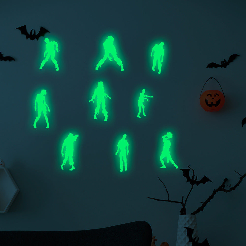 Glow in Dark Halloween Decoration Sticker for Window