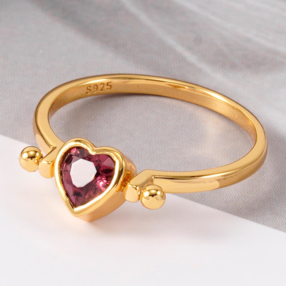 New Ruby Heart Reversible engraved ring store